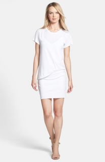Theory Toasta Layer Detail Cotton T Shirt Dress