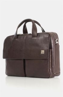 KNOMO London Warwick Double Compartment Leather Briefcase