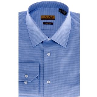 Men's Blue Pattern Cotton Dress Shirt Dress Shirts