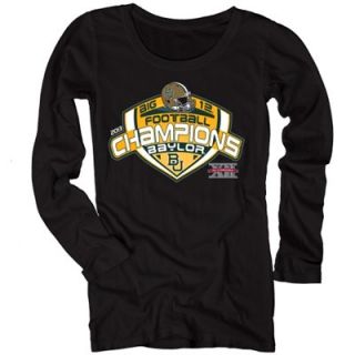 Baylor Bears 2013 Big 12 Football Champions Ladies Locker Room Long Sleeve T Shirt   Black