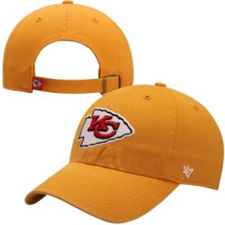 47 Brand Kansas City Chiefs Cleanup Adjustable Hat   Gold