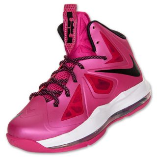 Girls' Grade School Nike LeBron X Basketball Shoes  Fireberry/Black/White