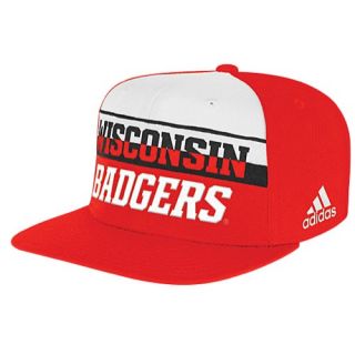 adidas College Sideline Player Snapback   Mens   Basketball   Accessories   Wisconsin Badgers   Red