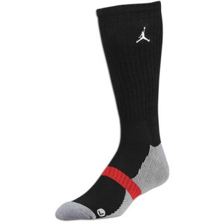 Jordan True Crew Socks   Mens   Basketball   Accessories   Black/Stealth/Gym Red/White