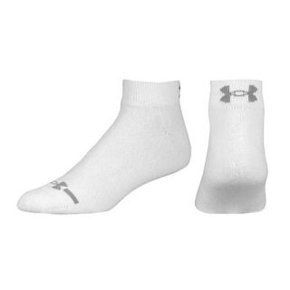 Under Armour Charged Cotton Low Cut 6PK Socks   Mens   Training   Accessories   White