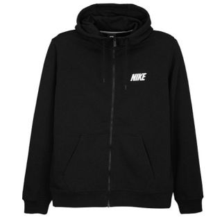 Nike Club Swoosh Full Zip Hoodie   Mens   Casual   Clothing   Black/Iguana/White