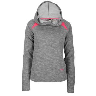 Under Armour Charged Cotton Storm Marble Hoodie   Womens   Training   Clothing   Dark Grey/Pinkadelic