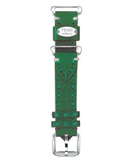 Fendi Selleria Emerald Green Leather Watch Strap's