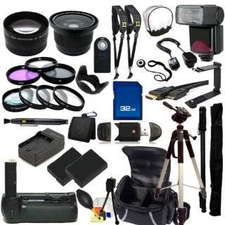 Best Value Professional Multi Piece TTL Flash Package For The Canon EOS Rebel Digital Cameras Package Includes 1 Professional TTL Power, Zoom and 270 Degree Swivel D SLR Flash, Professional Right Angle Flash Bracket, Off Camera TTl Flash Cord, 1 Wide Angle