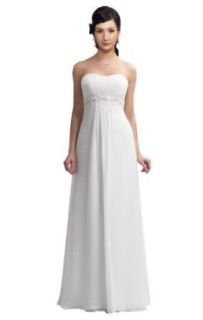 Biggoldapple Sheath/Column Strapless Floor Length Wedding Dress 363x Clothing