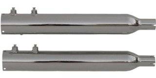 Rush Exhaust Big Louie Slip On Mufflers   2.25in. Baffle   Tip Compatible   Chrome , Color Chrome 32005 225 Automotive