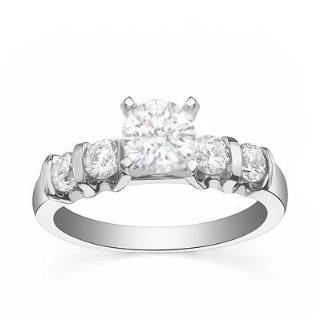 1.00�Carat� Round Diamond Engagement Ring Bridal Set on 14K White �Gold FineTresor Jewelry
