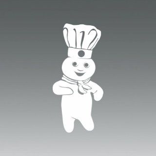 (2x) 5" Pillsbury Doughboy Logo Sticker Vinyl Decals Automotive