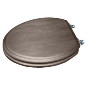 American Standard 5314.295.329 Boulevard Wood Finish Elongated Toilet Seat with EverClean Surface and Satin Nickel Slow Close Hinges, Warm Walnut