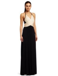 Rachel Pally Womens Two Tone Halter Dress, Black With Cream Ties, Large Clothing