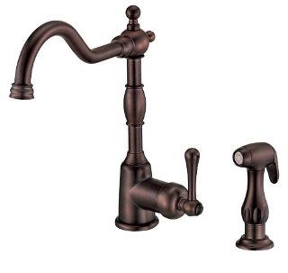 Danze D401557RB Opulence Single Handle Kitchen Faucet with Matching Side Spray, Oil Rubbed Bronze