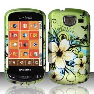 For Verizon Samsung Brightside U380 Accessory   Green Hawaii Flower Design Case Protective Cover Cell Phones & Accessories
