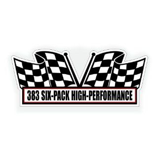 Air Cleaner Engine Decal   383 Six Pack Tri Power For Pontiac Classic Or Chevy Crate Motor Muscle Car   5x2.25 inch Automotive