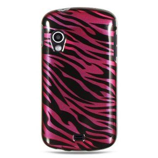 VMG For Samsung Stratosphere i405 (Original, 1st Gen) Cell Phone Graphic Image Design Hard Case Cover   Magenta Black Zebra Stripes Cell Phones & Accessories