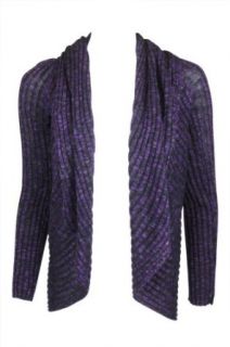 INC International Concepts Womens Black Purple Lurex Cardigan Sweater S Clothing