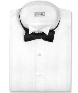 Men's Tuxedo White Dress Shirt w/ Black Bow Tie sz XLarge Clothing