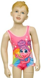 Sesame Street Abby Cadabby "Rainbow" Toddler Girls One Piece Swimsuit 4T Clothing