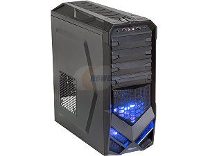 Rosewill Galaxy 01 Black Gaming ATX Mid Tower Computer Case, comes with Three Fans 1x Front Blue LED 120mm Fan, 1x Rear 120mm Fan, 1x Top 120mm Fan, Top mounted USB 3.0 Port