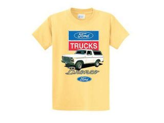 Ford Truck Bronco 4X4 Classic T Shirt White Large
