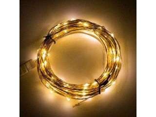 SUPERNIGHT 10M LED Light String 207LEDs33ft Silver Cooper Wire Starry Fairy Lamp DC 12V Waterproof for Home Festival garden Tree Indoor Outdoor Warm White