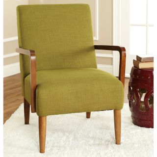 Safavieh Retro Collection Green Linen Blend Club Chair (GreenMaterials Wood, linen/cotton blend fabricFinish Natural OakSeat height 18.9 inchesDimensions 34.1 inches high x 23.2 inches wide x 32.3 inches deepAvoid placing your furniture in direct sunl