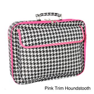 World Traveler 17 inch Black And White Designer Prints Laptop Computer Case (Damask and houndstooth print on black and white colors with colorful trimsWeight 5 poundsCompartments 2Spacious top zip main compartment fully padded, ideal for laptopsAccessor