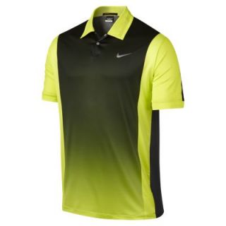 TW Print Mens Golf Polo   Venom Green