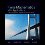 Product Details Finite Mathematics with Applications In the Management, Natural, and Social Sciences   With Access