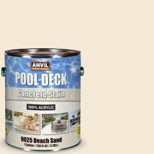 ANViL 1 gal. Beach Sand Acrylic Solid Color Pool Deck Concrete Stain 207978