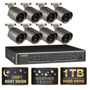 Q SEE Premium Series 8 Channel 1TB Surveillance System with (8) 600 TVL Cameras and 100 ft. Night Vision QT5680 852 1