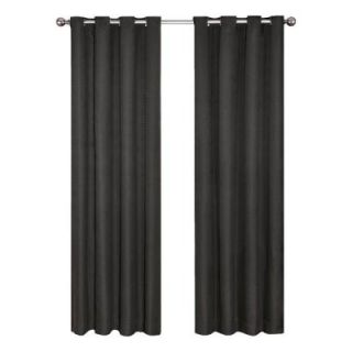 Eclipse Cassidy Blackout Black Grommet Curtain Panel, 95 in. Length 12423052095BLK