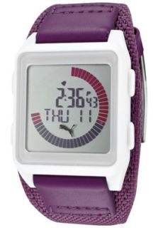 Puma PU910332005  Watches,Womens Agitation Digital Multi Function Purple Textured Leatherette, Casual Puma Quartz Watches
