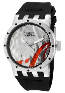 Invicta 10442  Watches,Womens DNA Silver Coca Cola Design Dial Black Polyurethane, Casual Invicta Quartz Watches
