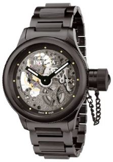 Invicta 3842  Watches,Mens Mechanical Titan Russian Diver Black Titanium Skeleton, Casual Invicta Mechanical Watches