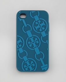 Tory Burch T Belts Silicone iPhone 4 Case, Winter Teal