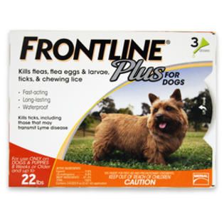 Frontline Plus  Flea & Tick for Dogs 0 22 lbs, 3 Month