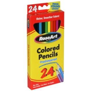 RoseArt  Colored Pencils, Presharpened, 24 pencils