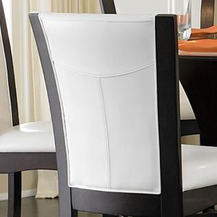 Oxford Creek  White Faux Leather 24 inch Counter height Chairs (Set of