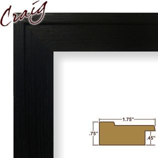 Craig Frames Inc  20 x 24 Black Wood Grain Finish 1.75 Inch Wide