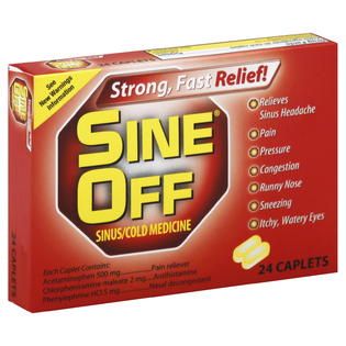 Sine Off  Sinus/Cold Medicine, Caplets, 24 caplets