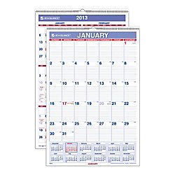 AT A GLANCE 30percent Recycled Monthly Wall Calendar 15 12 x 22 34  January December 2013