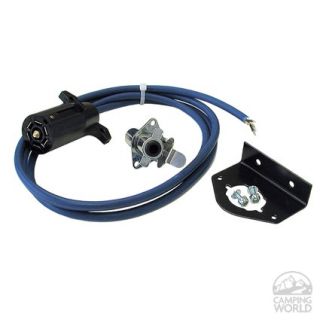 7 to 4 Wire Straight Power Cord Kit with Plugs, Socket and Socket Bracket   Roadmaster 98164 7   Tow Bar Accessories