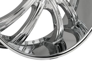 Lexani 635 2410 25 35C   5 x 115mm Bolt Pattern Chrome 24" x 10" LSS 55 Chrome Wheels   Alloy Wheels & Rims