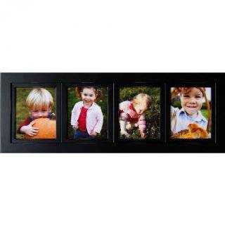 Pane Collage Picture Frame, Black Multi Photo Frame with 4 (four) 5x7 