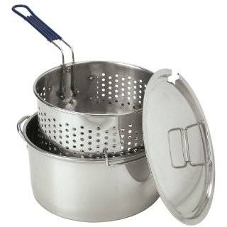   Deep Fryer, Perforated Basket with Cool Touch Handle, and